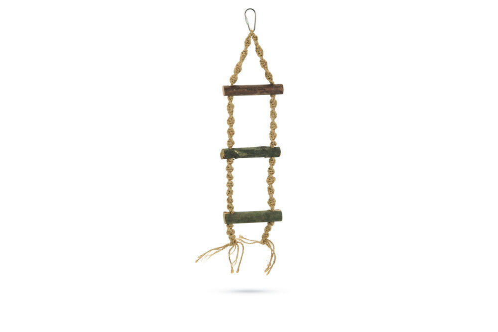 Beeztees Hinto Schommel Ladder - Vogelspeeltje - Bruin - 3x7x36 cm