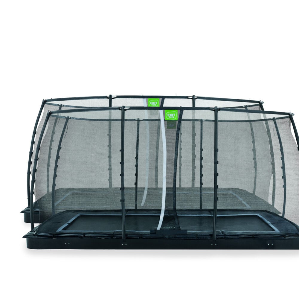 Exit Dynamic - Groundlevel trampoline - Zwart - 244x427 cm Exit Dynamic - Groundlevel trampoline - Zwart - 244x427 cm