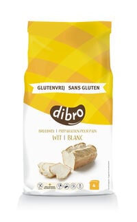 Dibro Wit Broodmix Glutenvrij - Broodmeel - 2 Kilogram
