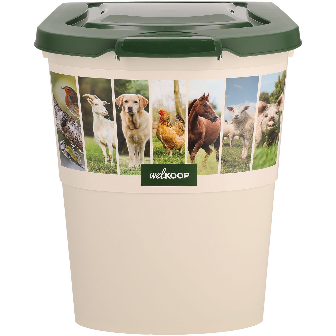 Welkoop - Voerton - 38 Liter - Wit Groen
