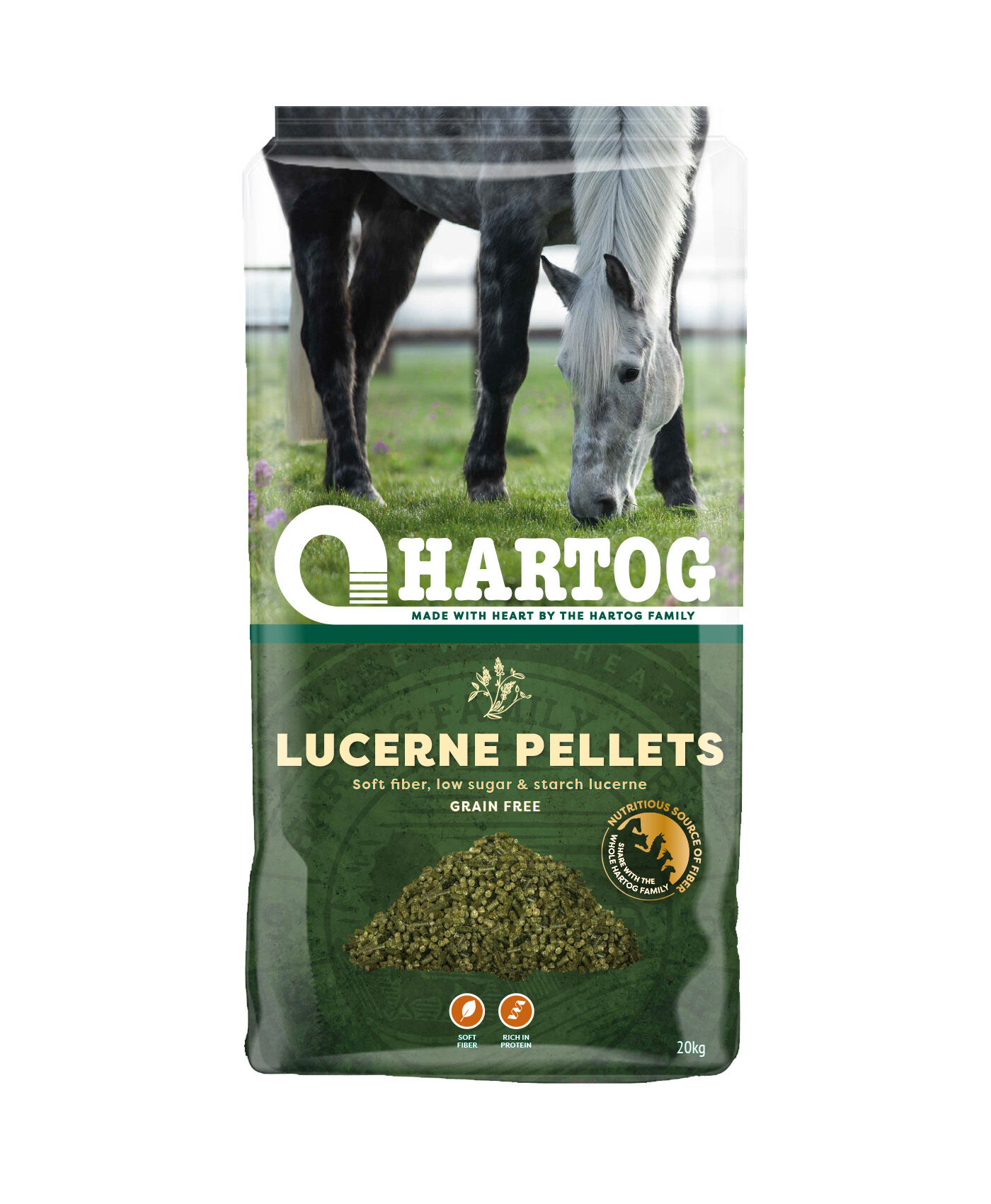 Hartog Lucerne Pellets - Basisvoeding - Paardenvoer - 20 Kilogram