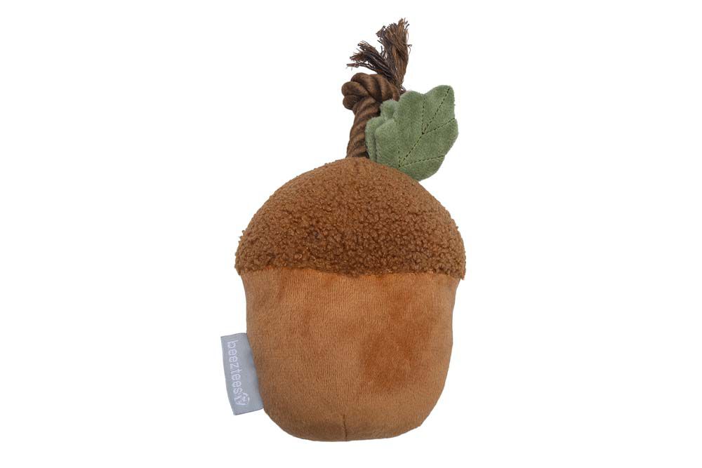 Beeztees Eikel met Touw - Knuffel - Hondenspeelgoed