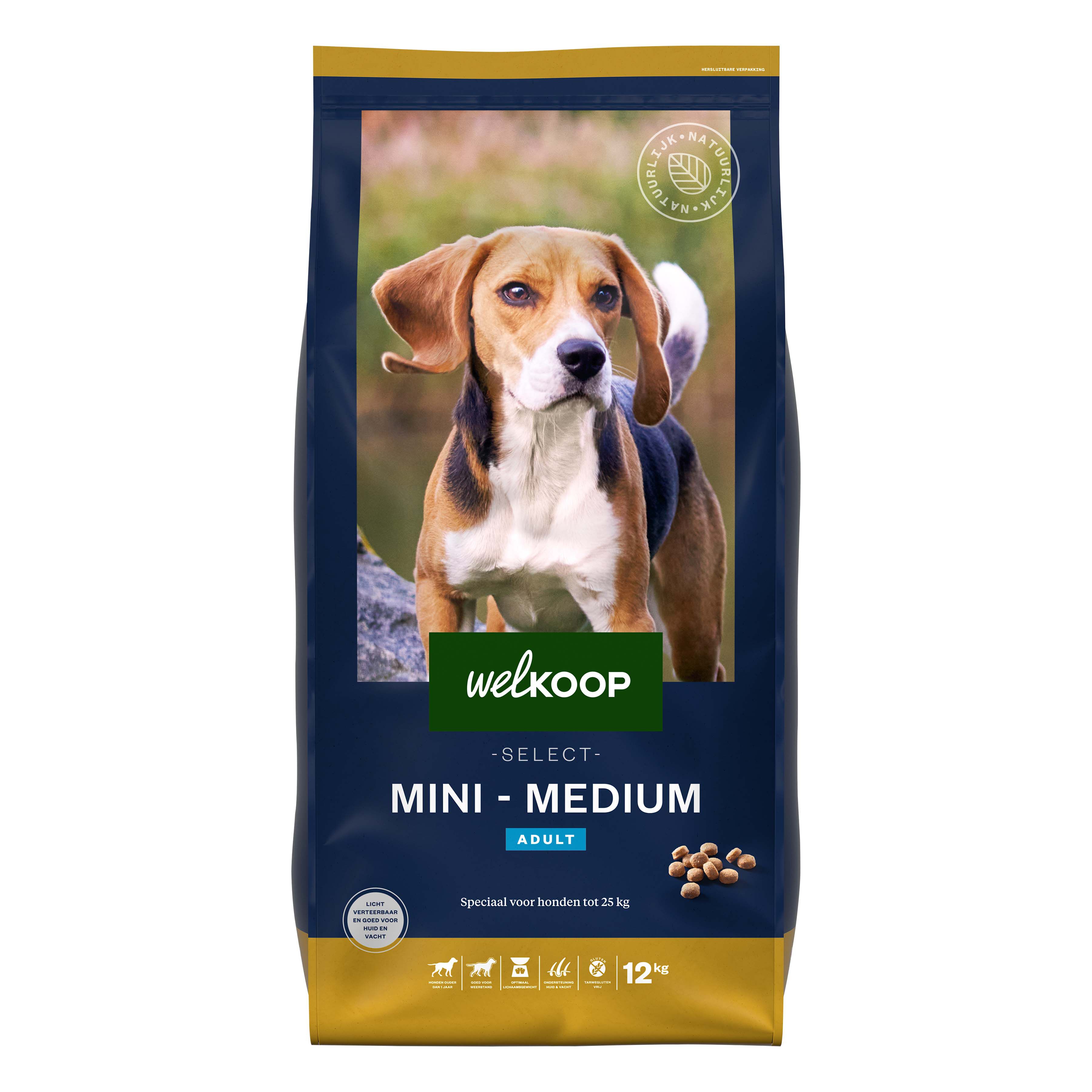 Welkoop Select Adult Mini-Medium Krokante brokken - Hondenvoer - 12 Kilogram - kip Welkoop Select Adult Mini-Medium Krokante brokken - Hondenvoer - 12 Kilogram - kip