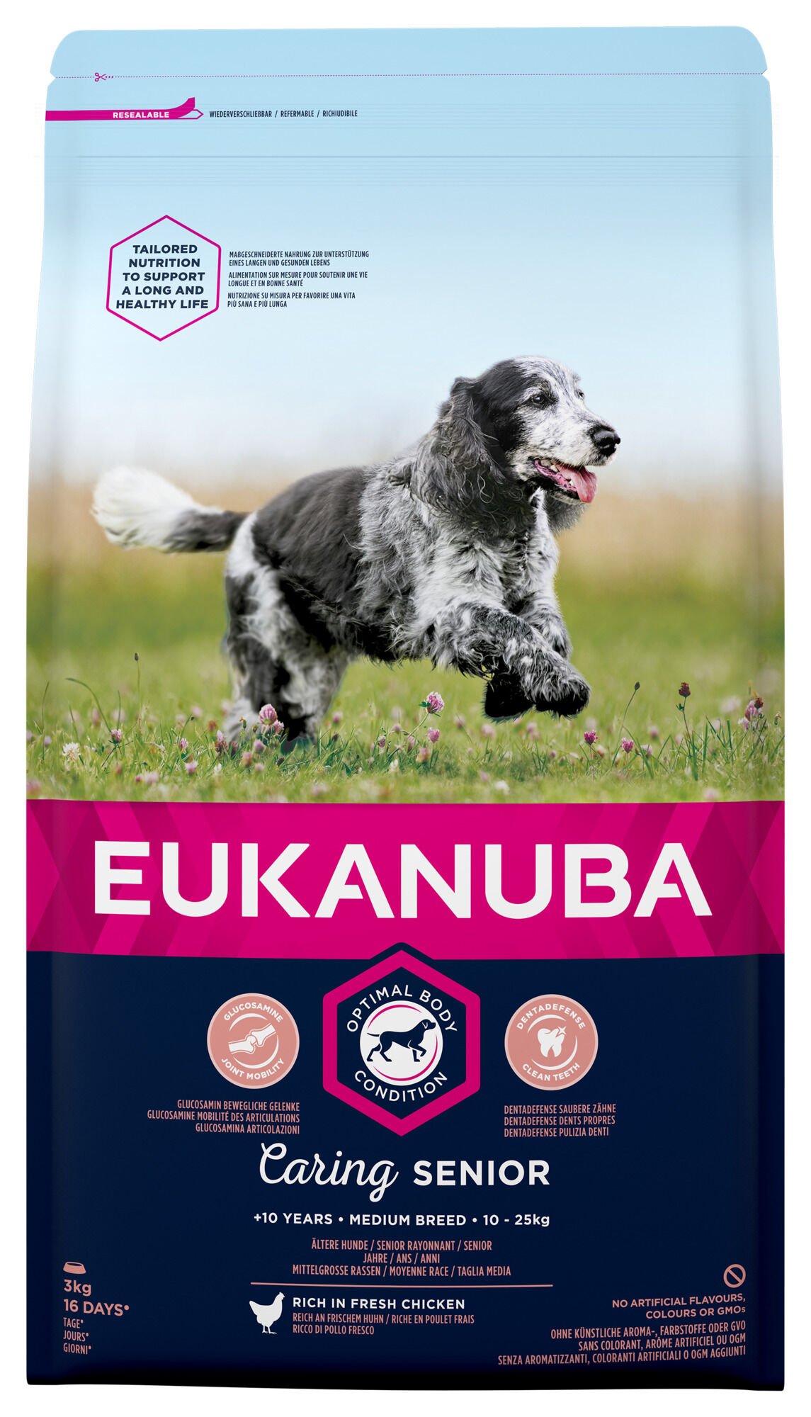 Eukanuba Caring Senior Medium Breed - Hondenvoer - 3 Kilogram - kip