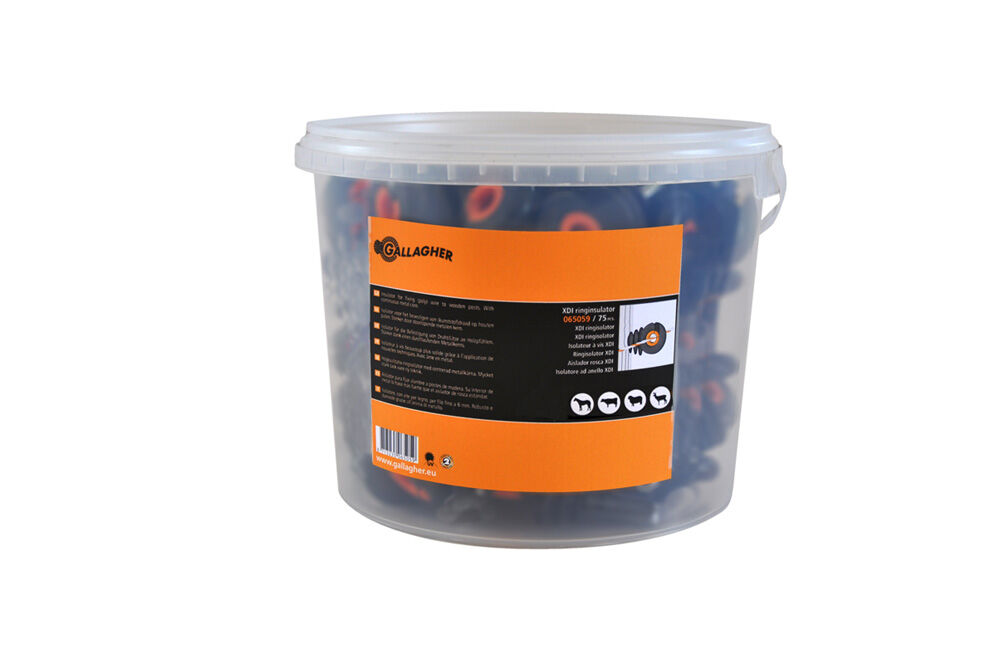 Gallagher Ringisolator XDI - Isolatoren - 15 cm - 75 Stuks - Zwart - 18.5 cm
