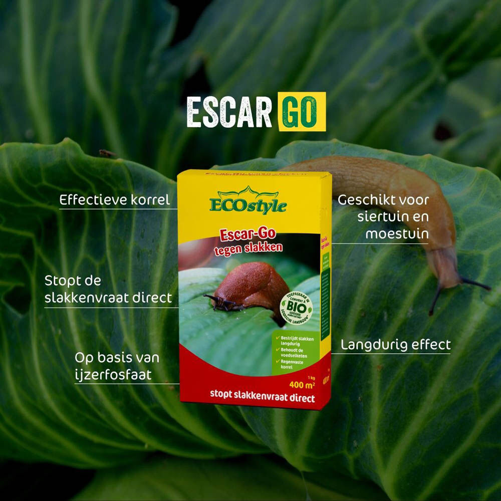 ECOstyle Slakkenkorrels Escar-Go - Tegen slakken - 500 Gram - Korrels