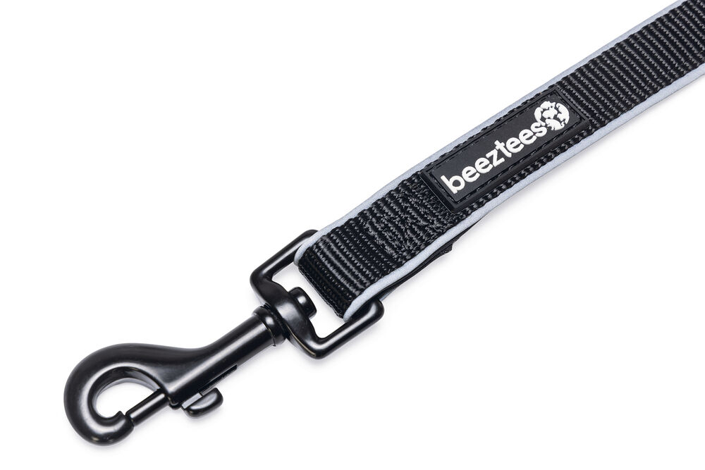 Beeztees Parinca - Reflecterende Hondenriem - zwart - 2 cm - 150 cm