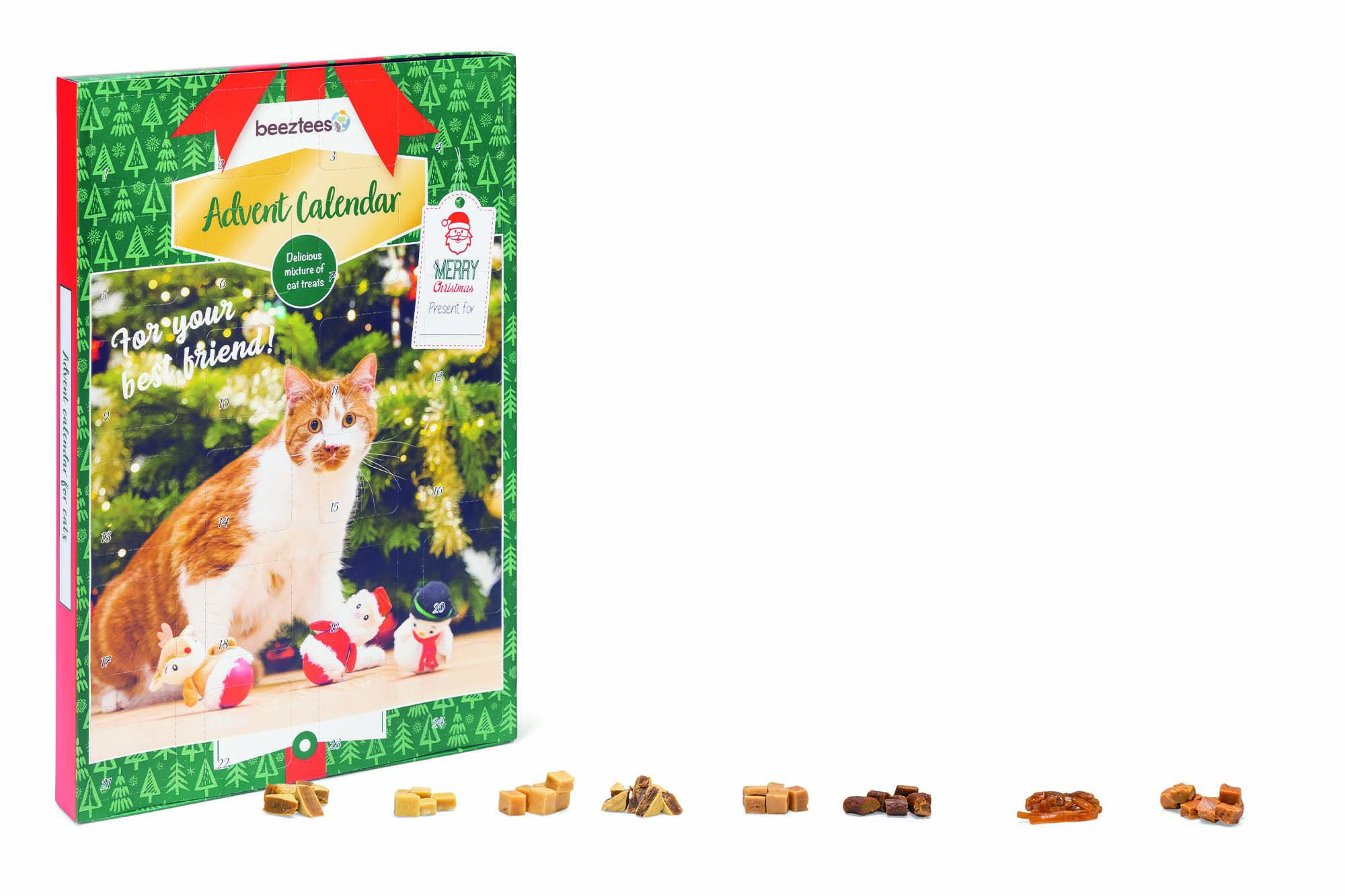 Beeztees Kerst Adventskalender Purr - Kattensnack - 110 Gram - tonijn, eend