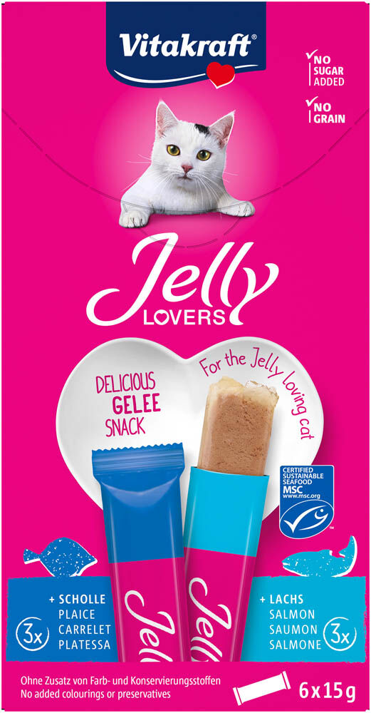 Vitakraft Jelly Lovers - Kattensnack - 15 Gram - zalm