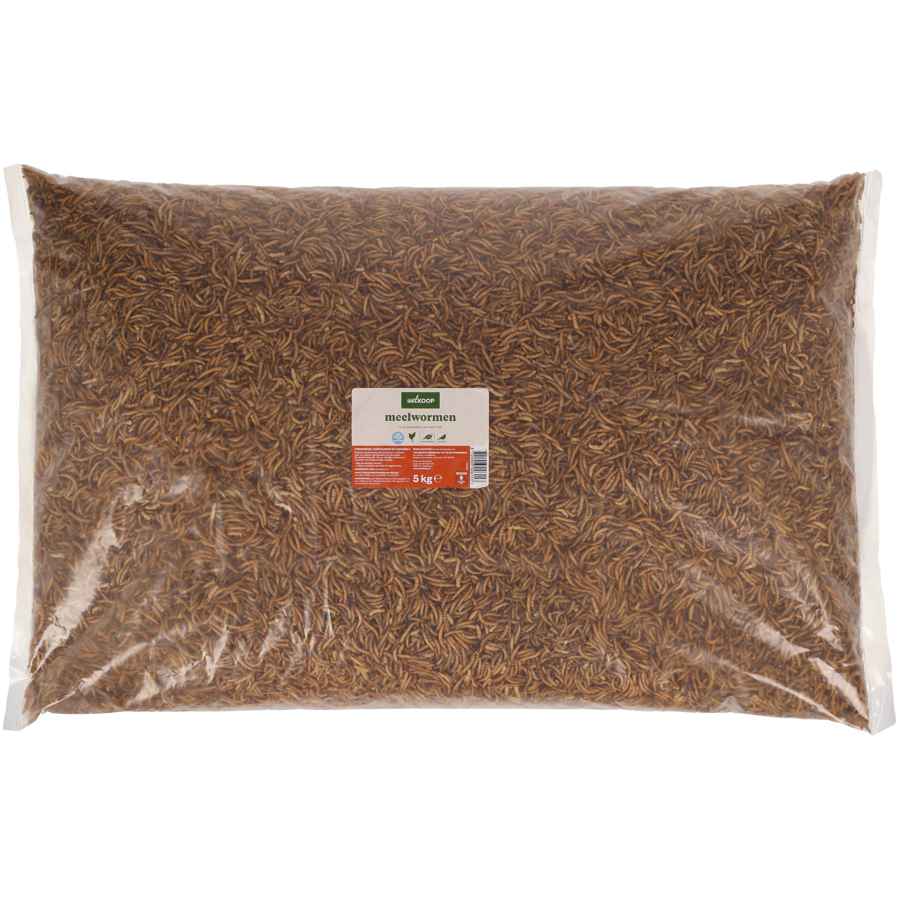 Welkoop Meelwormen - Kippensnack - 5000 Gram Welkoop Meelwormen - Kippensnack - 5000 Gram