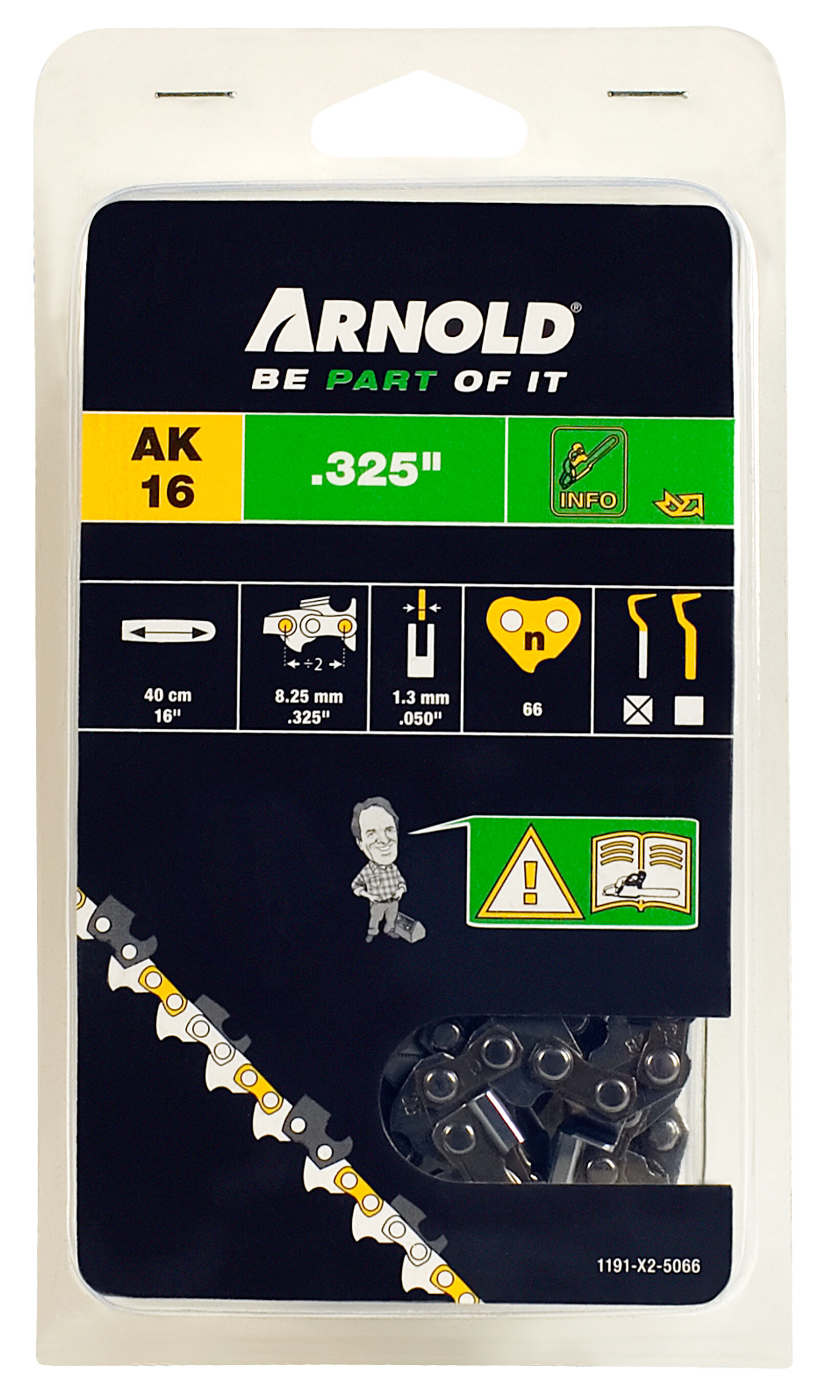 Arnold AK16 325 1.3mm 66 schakels - Zaagketting