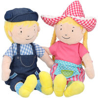Fien & Teun Pluchen Pop Boer Teun - Knuffel - multi