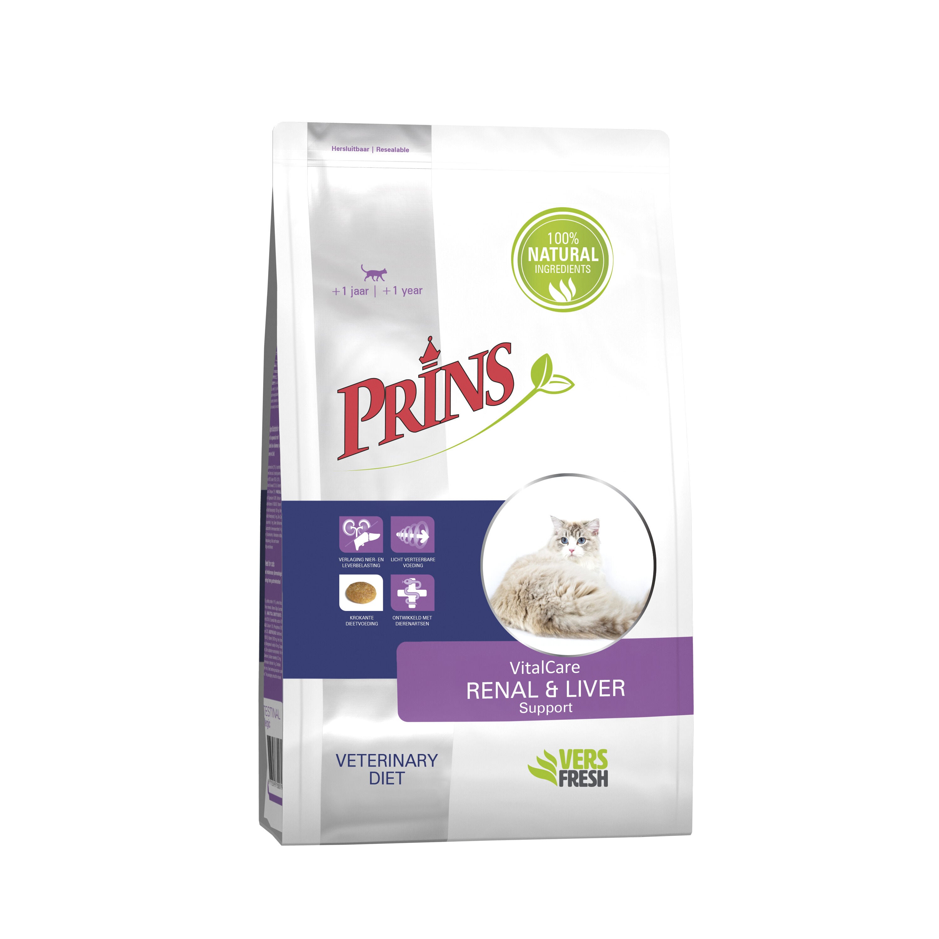 Prins Dieet VitalCare Renal Support - Kattenvoer veterinair - 1.5 Kilogram - gevogelte
