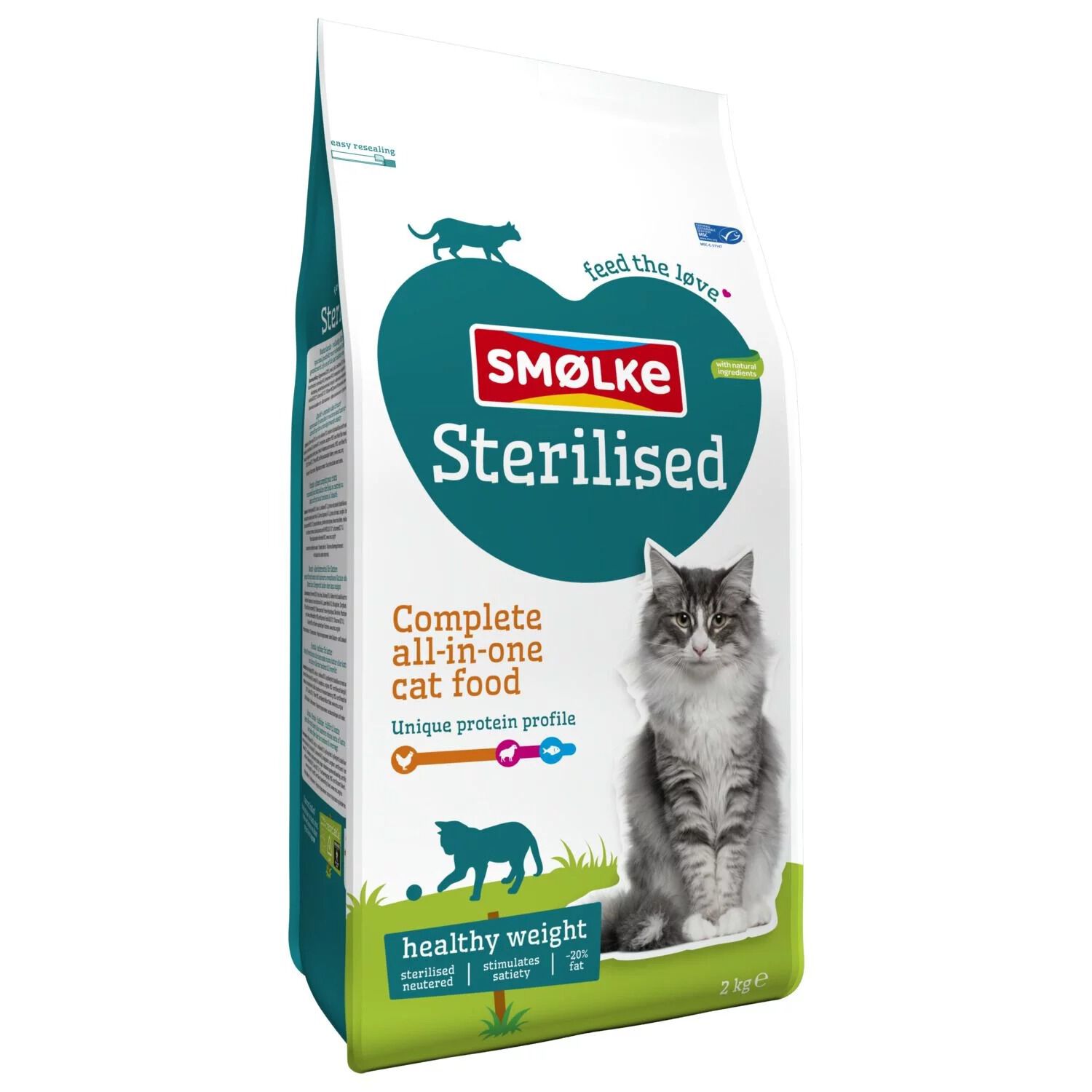 Smölke Sterilised - Kattenvoer - 2 Kilogram - vis, lam, kip Smölke Sterilised - Kattenvoer - 2 Kilogram - vis, lam, kip