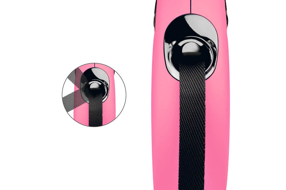FLEXI Classic Band - Rollijn - Hondenriem - roze - S - 500 cm