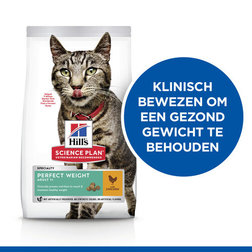 Hill's Science Plan Perfect Weight - Kattenvoer - 1.5 Kilogram - kip