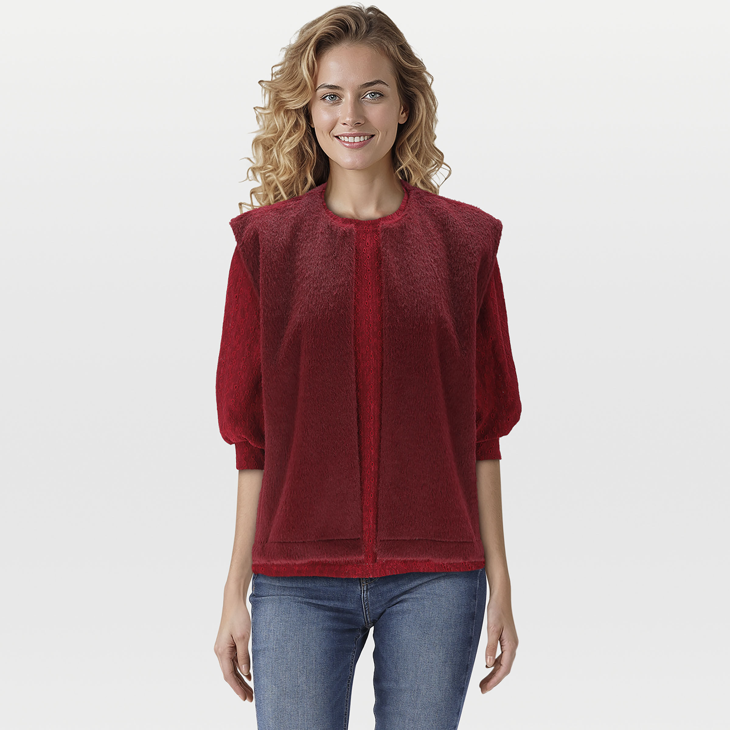 Veleste Ciana - Gilet - Bordeaux - 36