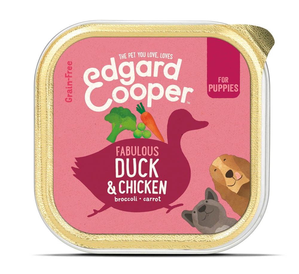 Edgard & Cooper Puppy - Hondenvoer - 150 Gram - kip, eend Edgard & Cooper Puppy - Hondenvoer - 150 Gram - kip, eend