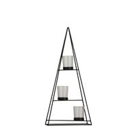 House of Seasons Waxinelichthouder - Kerst Accessoires - 48 cm - Zwart