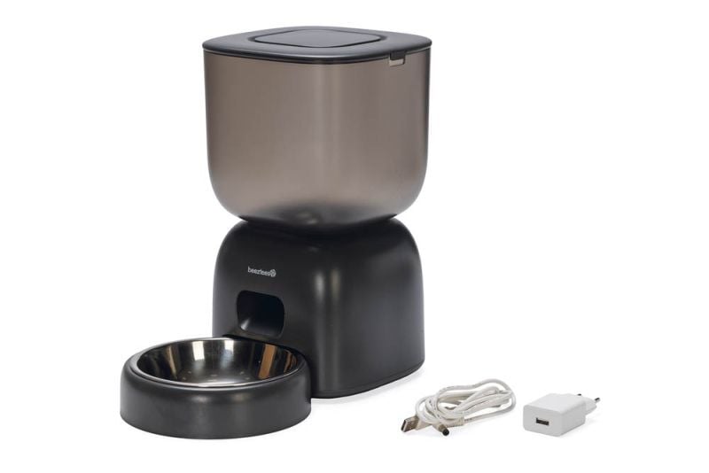 Beeztees Chris - Automatische voerbak - 3 liter - Grijs - 32x32x32 cm Beeztees Chris - Automatische voerbak - 3 liter - Grijs - 32x32x32 cm