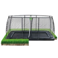 Exit Dynamic - Groundlevel trampoline - Zwart - 275x458 cm