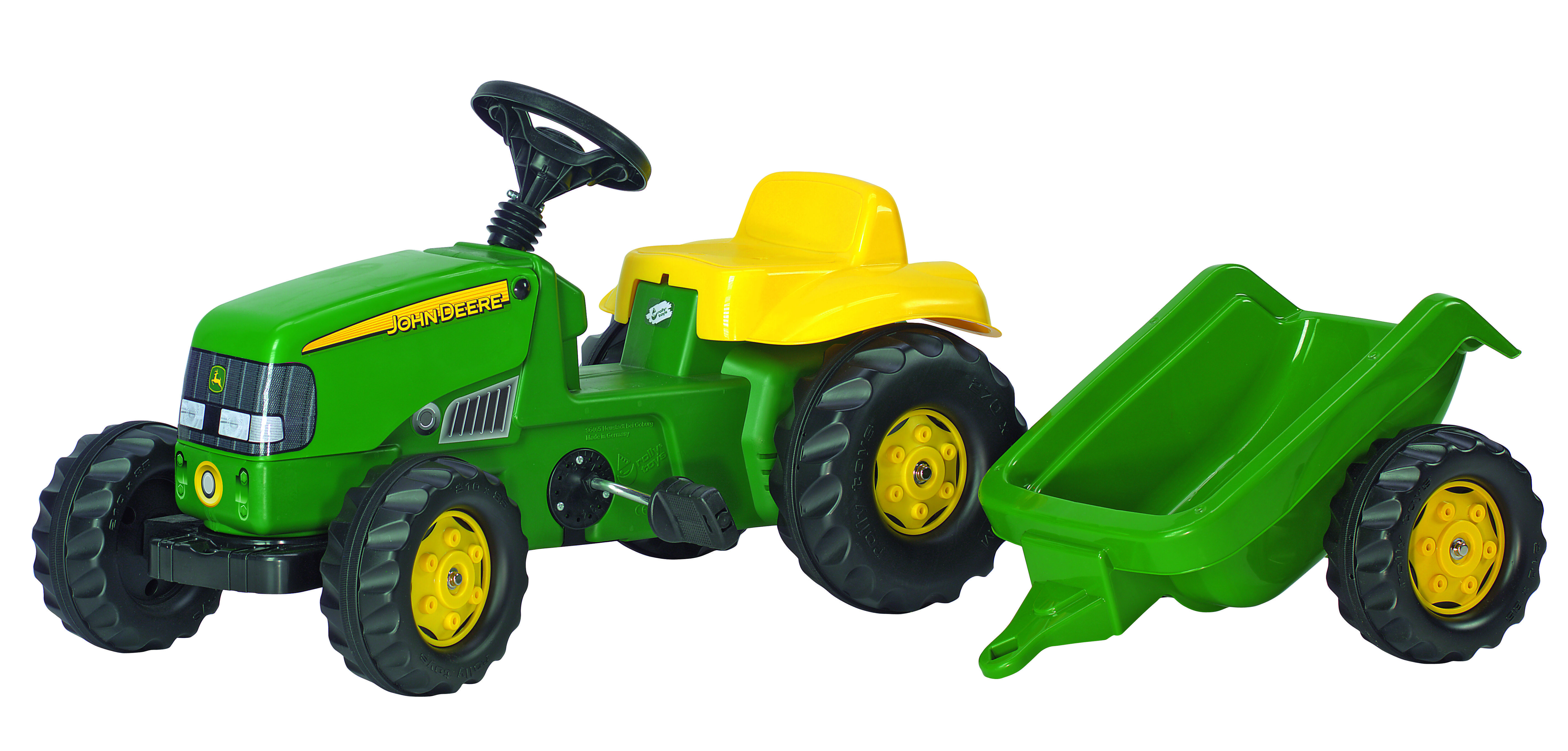 Rolly toys Kid John Deere + aanhanger - Tractoren