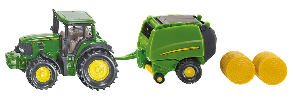 Siku John Deere Rondbaalpers - Tractor - Groen