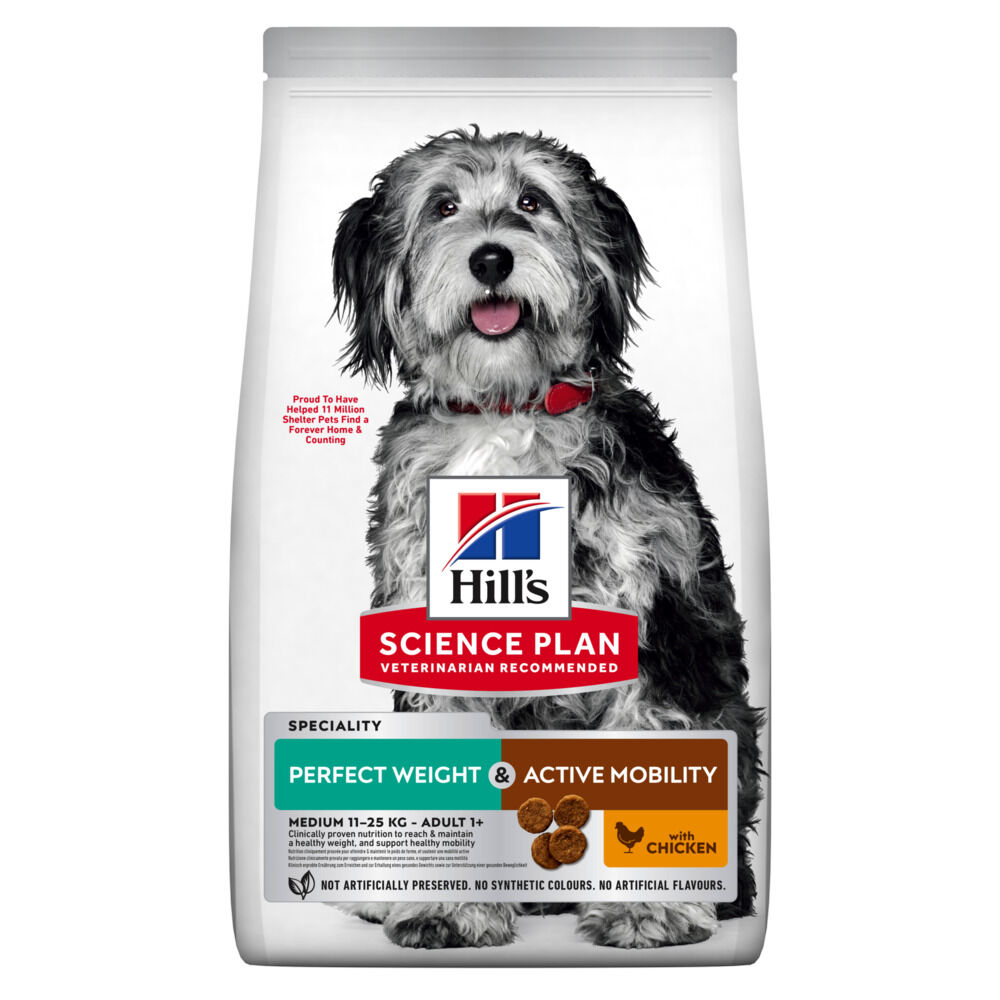 Hill's Science Plan Adult Perfect Weight & Active Mobility - Hondenvoer - 12 Kilogram - kip Hill's Science Plan Adult Perfect Weight & Active Mobility - Hondenvoer - 12 Kilogram - kip