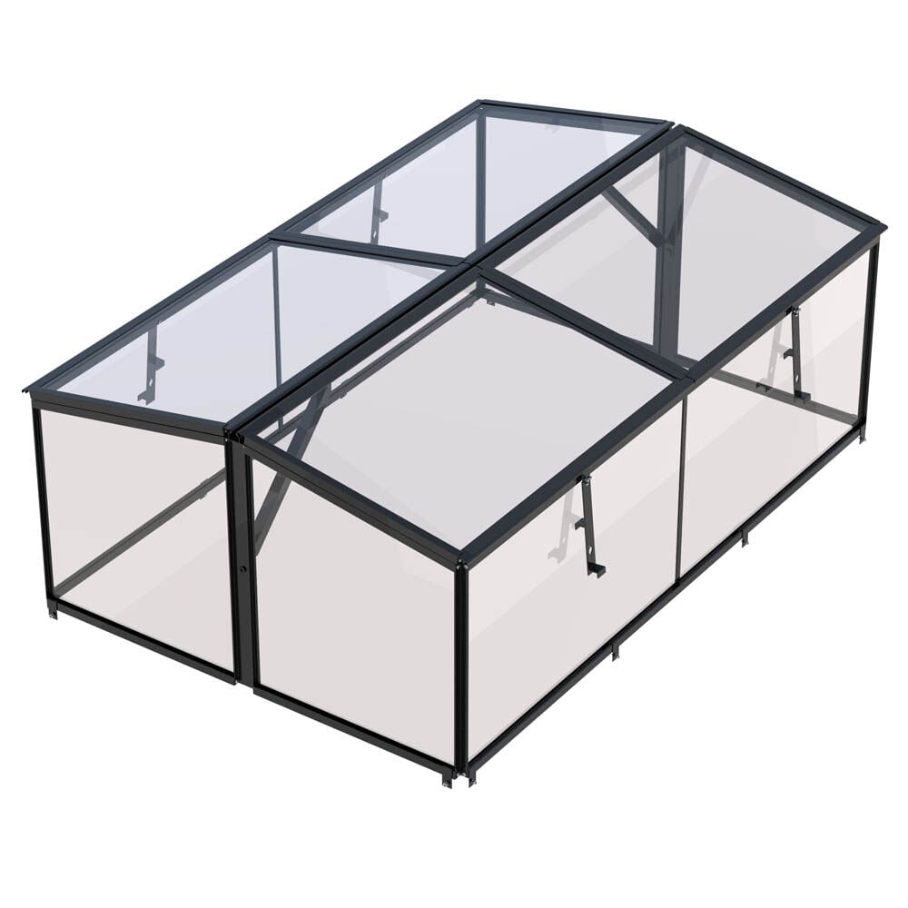 Royal Well Parsley Planter - Broeikas - Zwart - 80x120x46 cm - Veiligheidsglas