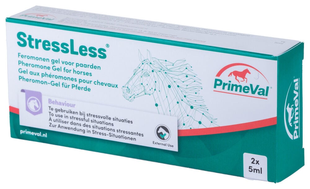 Primeval Stressless Feromonen Gel - Kalmeringssupplement - Paard - 10 Milliliter Primeval Stressless Feromonen Gel - Kalmeringssupplement - Paard - 10 Milliliter