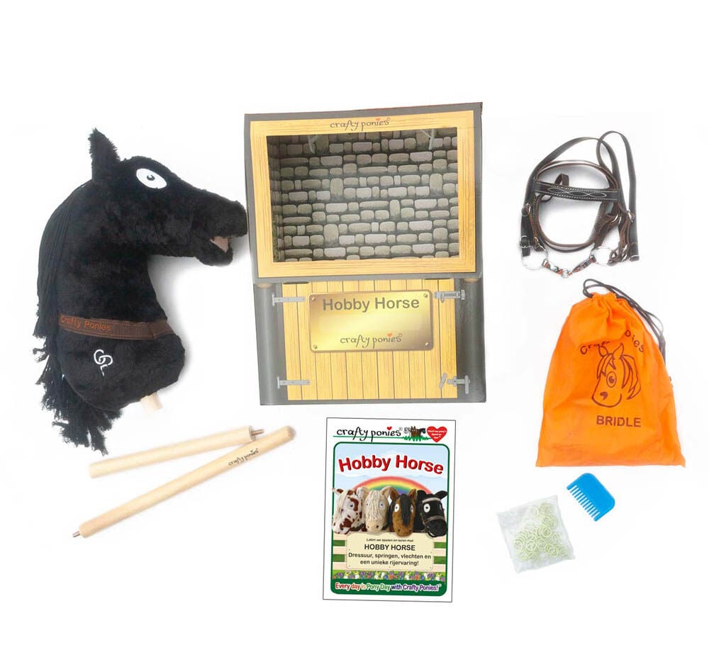 Crafty Ponies Hobby Horse - Stokpaard - Zwart