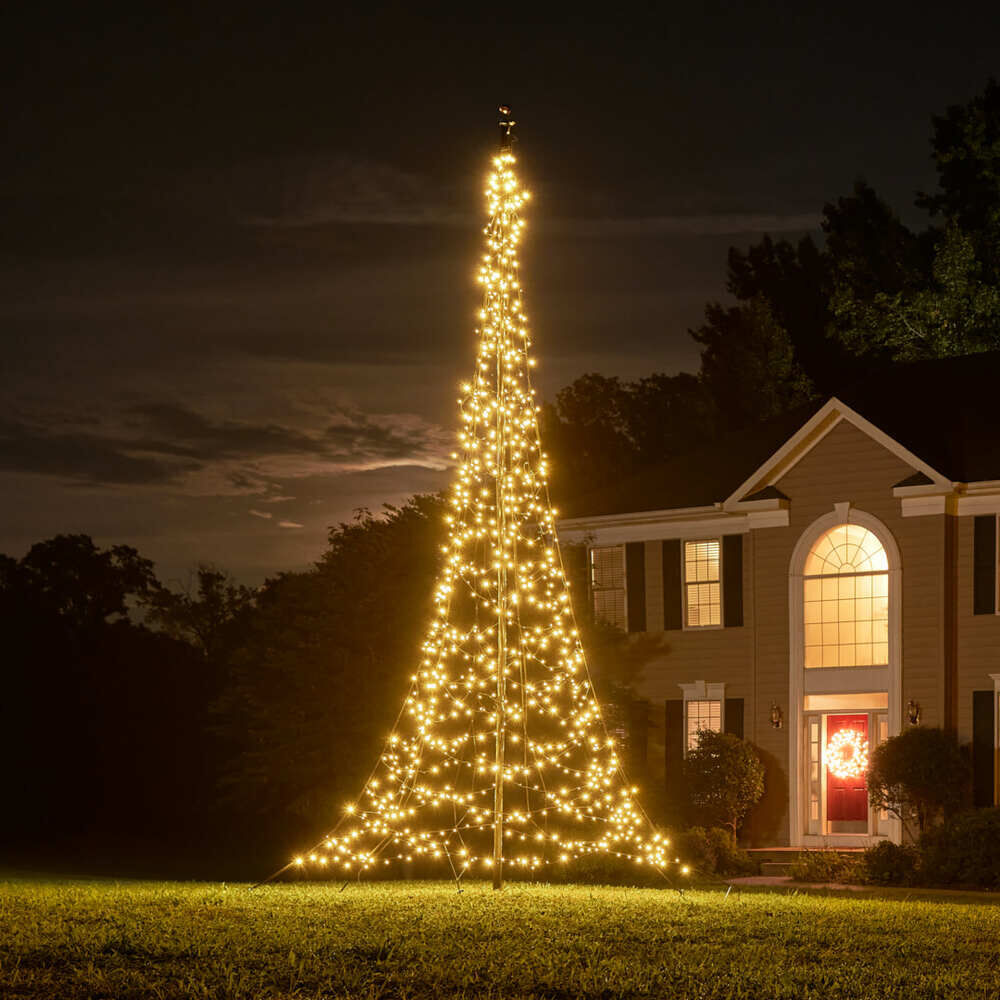 Fairybell Oct - Vlaggenmast kerstboom - 900 - Warm wit - 600 cm Fairybell Oct - Vlaggenmast kerstboom - 900 - Warm wit - 600 cm