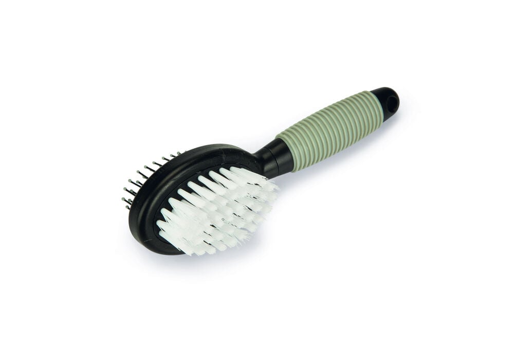 Beeztees Combi - Verzorgingsborstel - Zwart/grijs - 16.5x9x2.5 cm