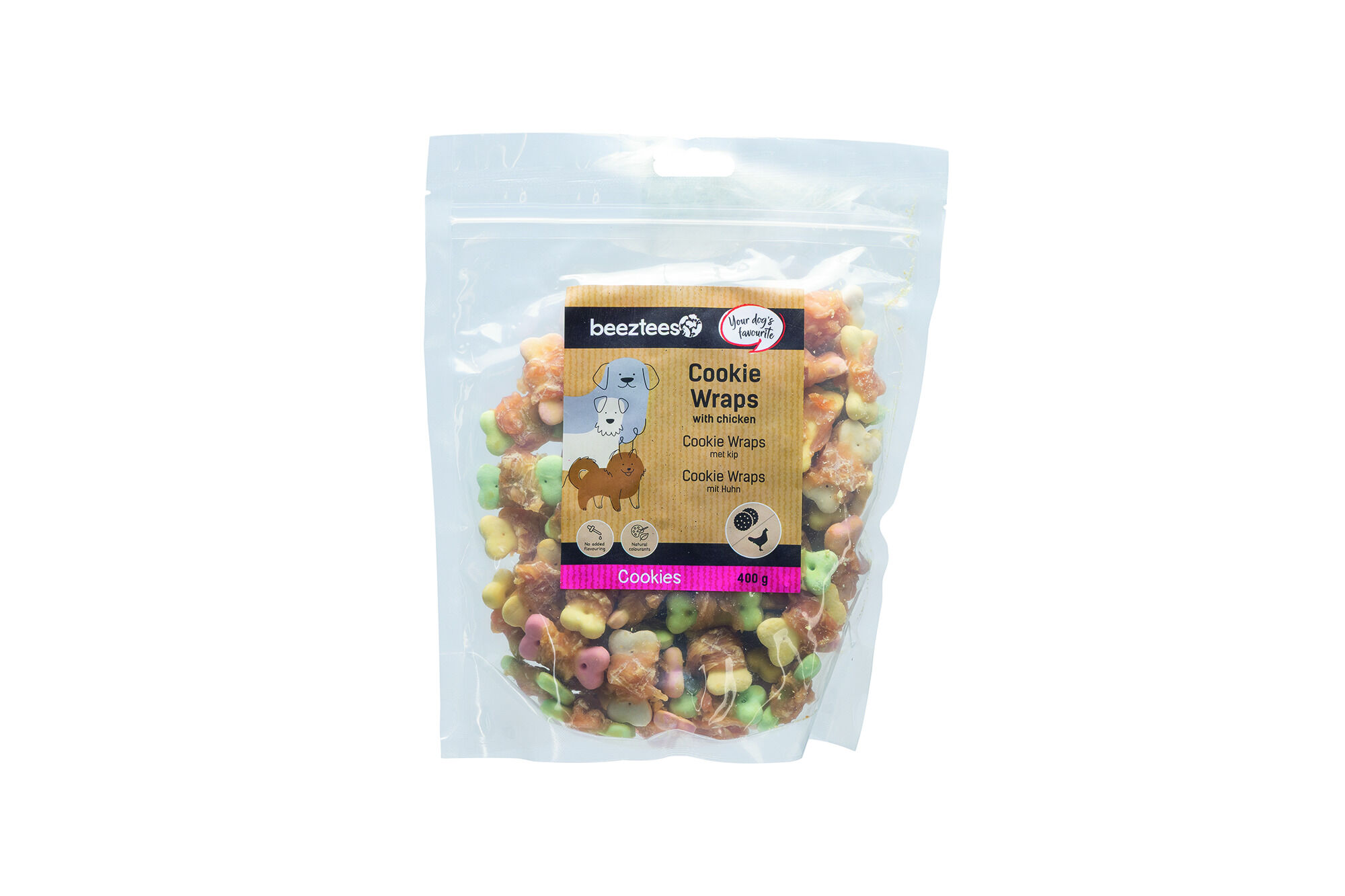 Beeztees Koekjes - Wraps - Hondensnack - 400 Gram - Kip Beeztees Koekjes - Wraps - Hondensnack - 400 Gram - Kip