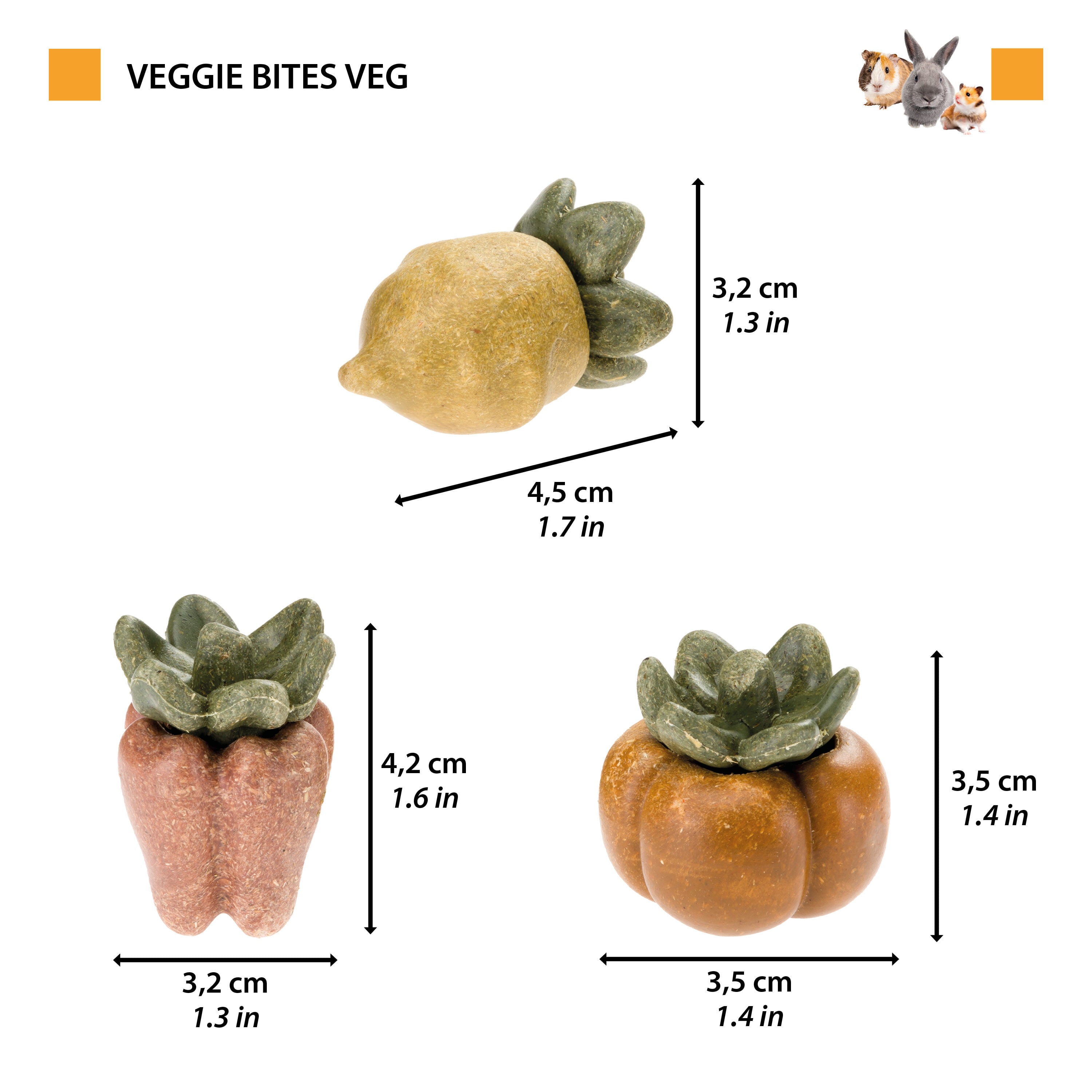 Ferplast Veggie Bites Cactus - Knaagdiersnack