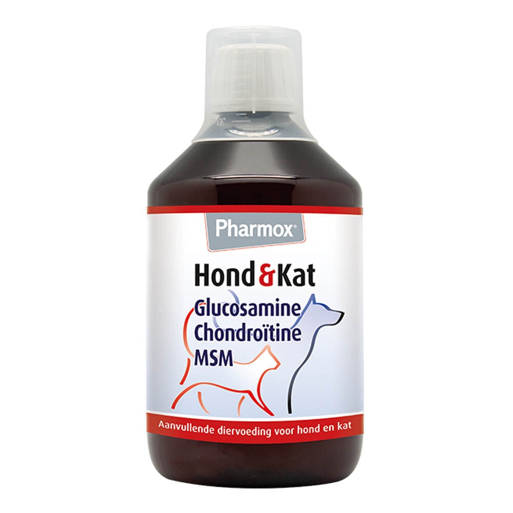 Pharmox Hond en Kat - Glucosamine - Chondroïtine - MSM - 0.5 Liter Pharmox Hond en Kat - Glucosamine - Chondroïtine - MSM - 0.5 Liter
