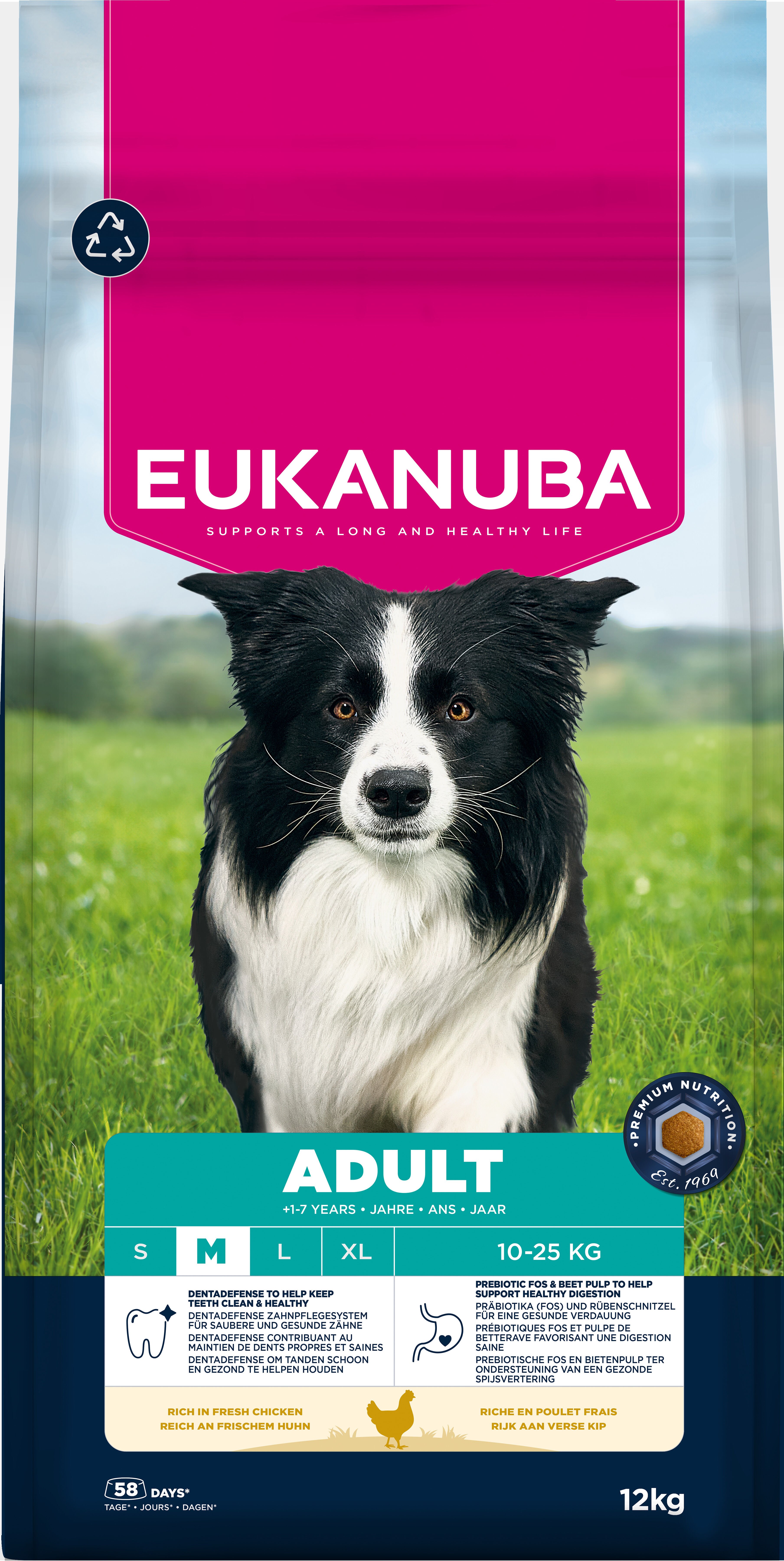 Eukanuba Adult Medium  - Hondenvoer - 12 Kilogram - kip
