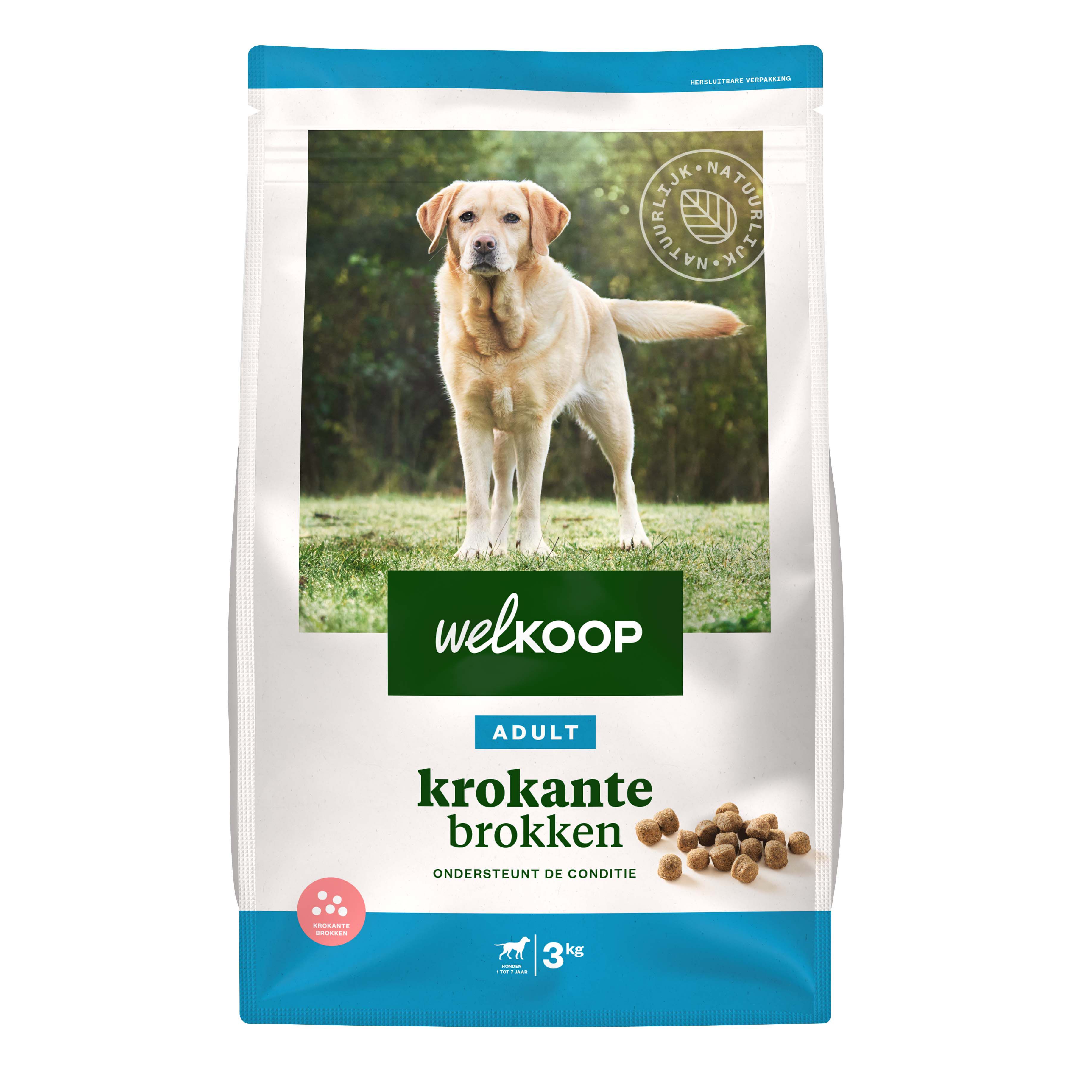 Welkoop Adult Krokante brokken - Hondenvoer - 3 Kilogram - Onbekend Welkoop Adult Krokante brokken - Hondenvoer - 3 Kilogram - Onbekend