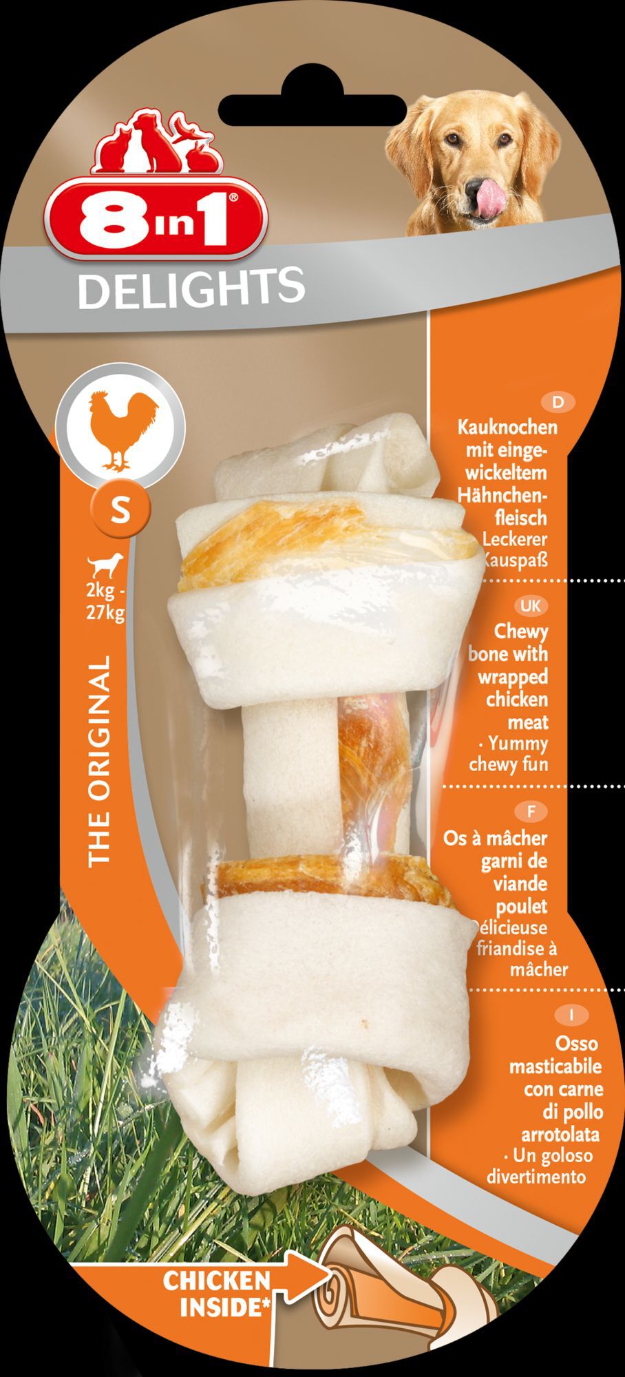 8in1 Delights Kauwbotten - Hondensnack - 1 Stuks - kip - S