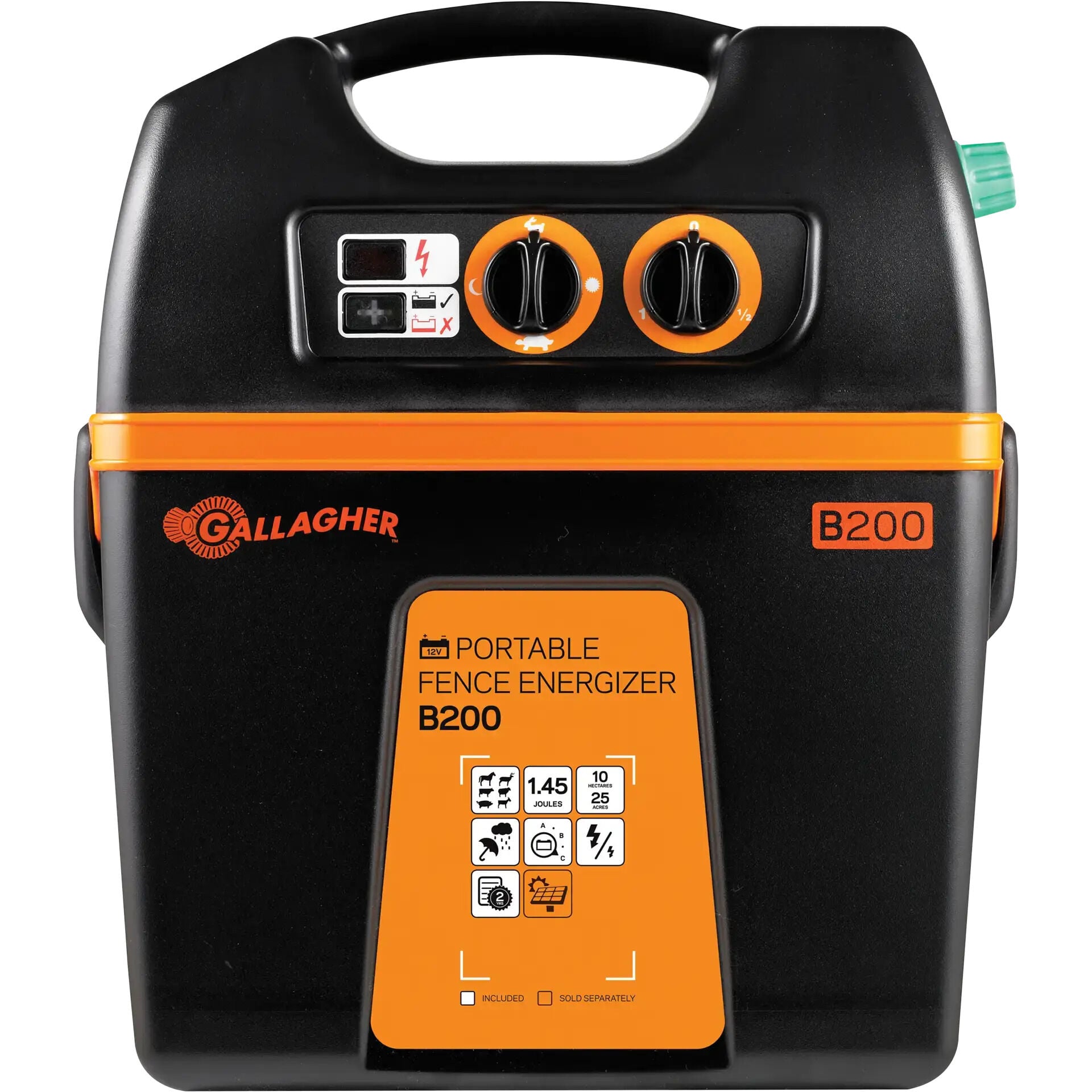 Gallagher B200 - Schrikdraadapparaten - 38.5 cm - 12V - 1.5 Joule - 32 cm