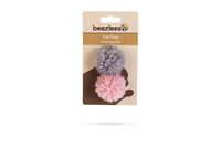 Beeztees Balletjes Orco Wol - Kattenspeeltjes 2 stuks - Grijs Roze - 4 cm