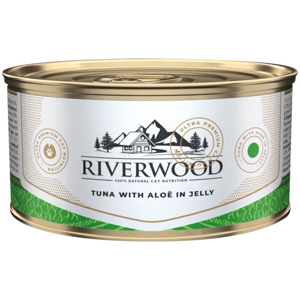 Riverwood - Kattenvoer - Aloe Vera - 85 Gram - Aloë Riverwood - Kattenvoer - Aloe Vera - 85 Gram - Aloë