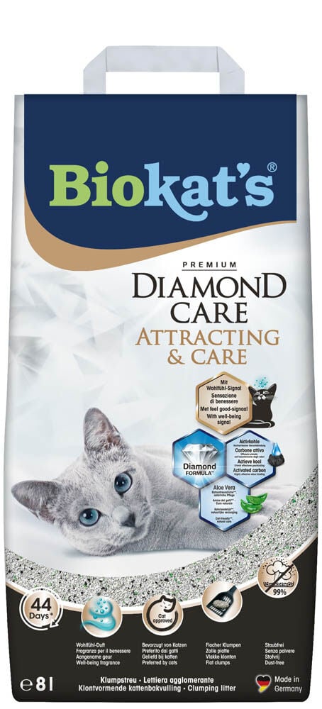 Biokat's Diamond Care Attracting&Care - Kattenbakvulling Biokat's Diamond Care Attracting&Care - Kattenbakvulling