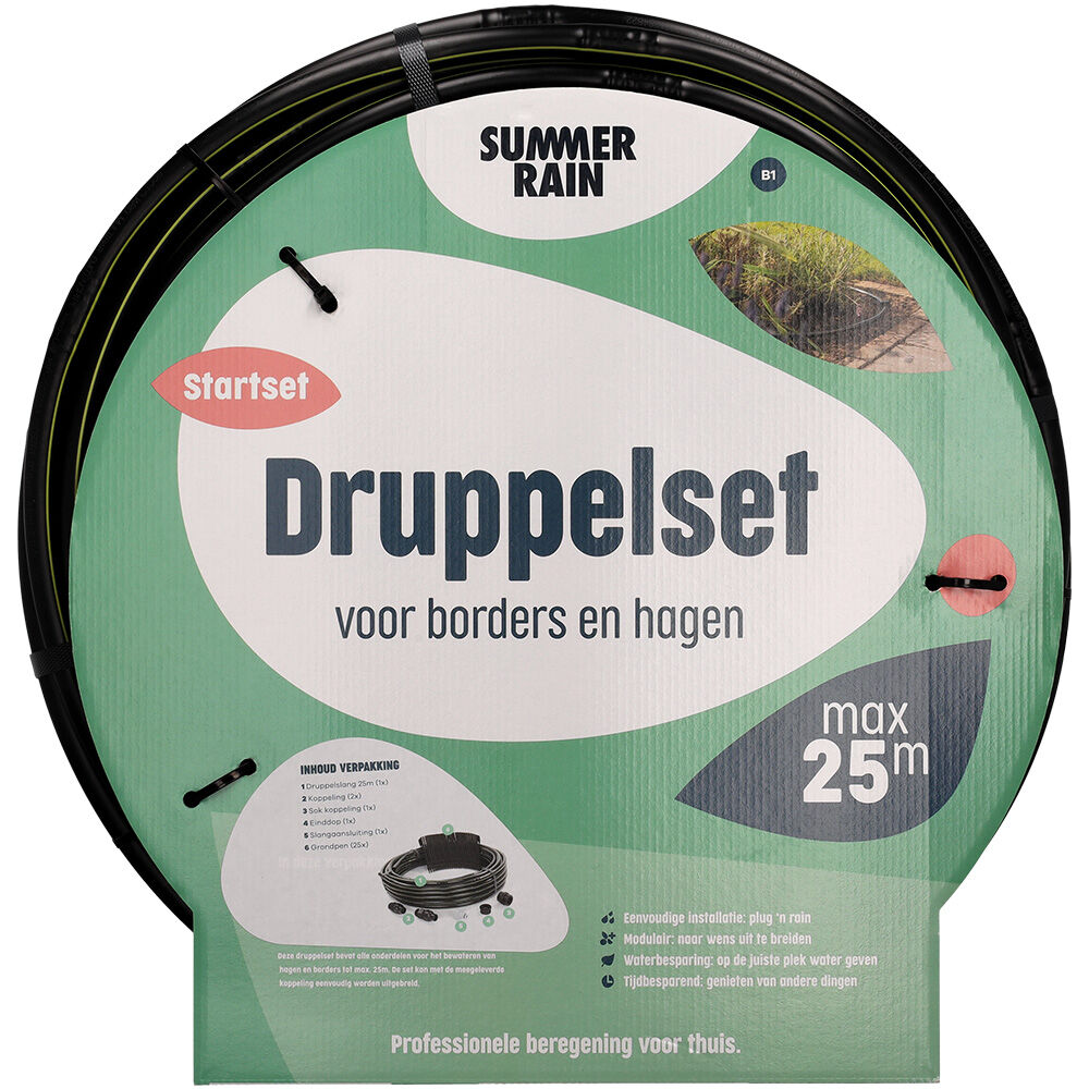 SummerRain Borders en hagen - Druppelset - 25m - 25 m SummerRain Borders en hagen - Druppelset - 25m - 25 m