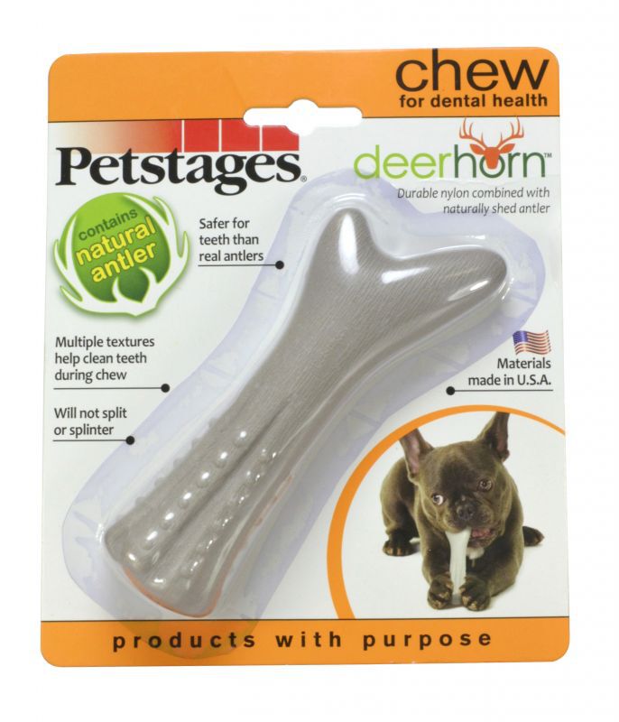 Petstages Deerhorn - Kauwspeelgoed - Beige - 2.54x14x5.08 cm - S