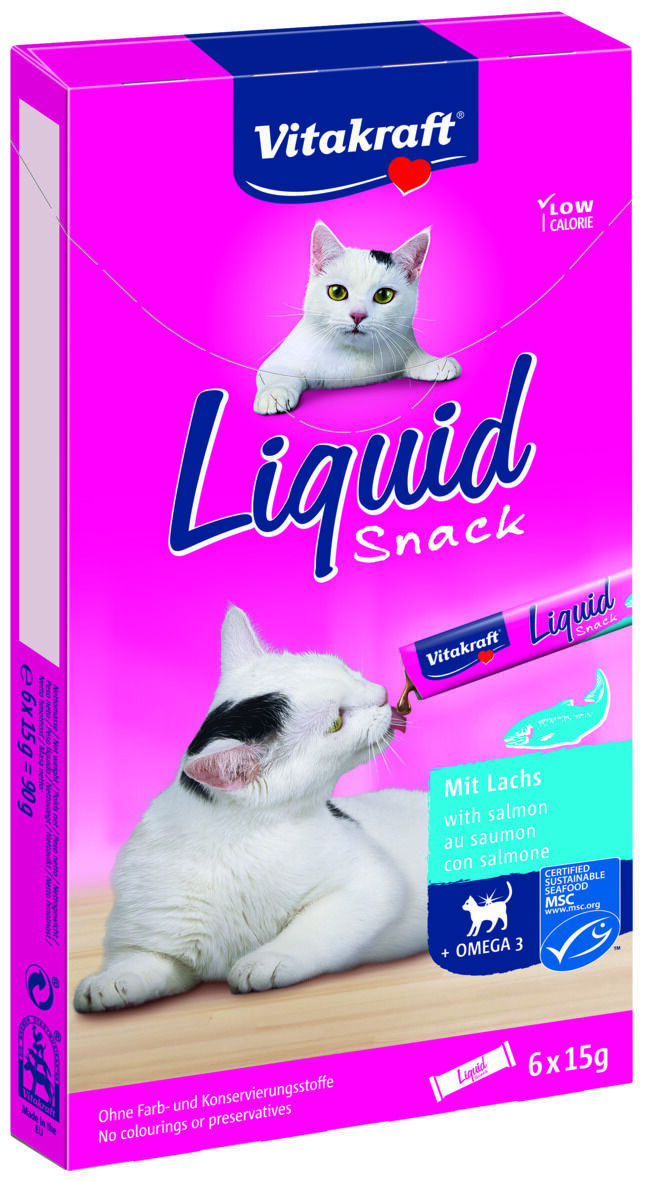 Vitakraft Cat-Liquid - Kattensnacks - 90 Gram - zalm Vitakraft Cat-Liquid - Kattensnacks - 90 Gram - zalm