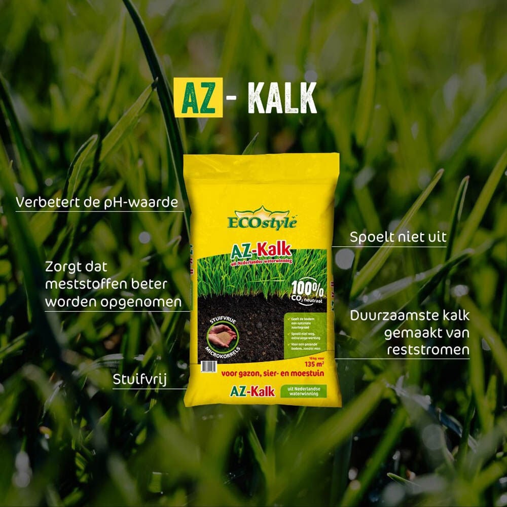 ECOstyle Gazon AZ-Kalk - 4-seizoenenkalk - 265 m2 - 20 Kilogram