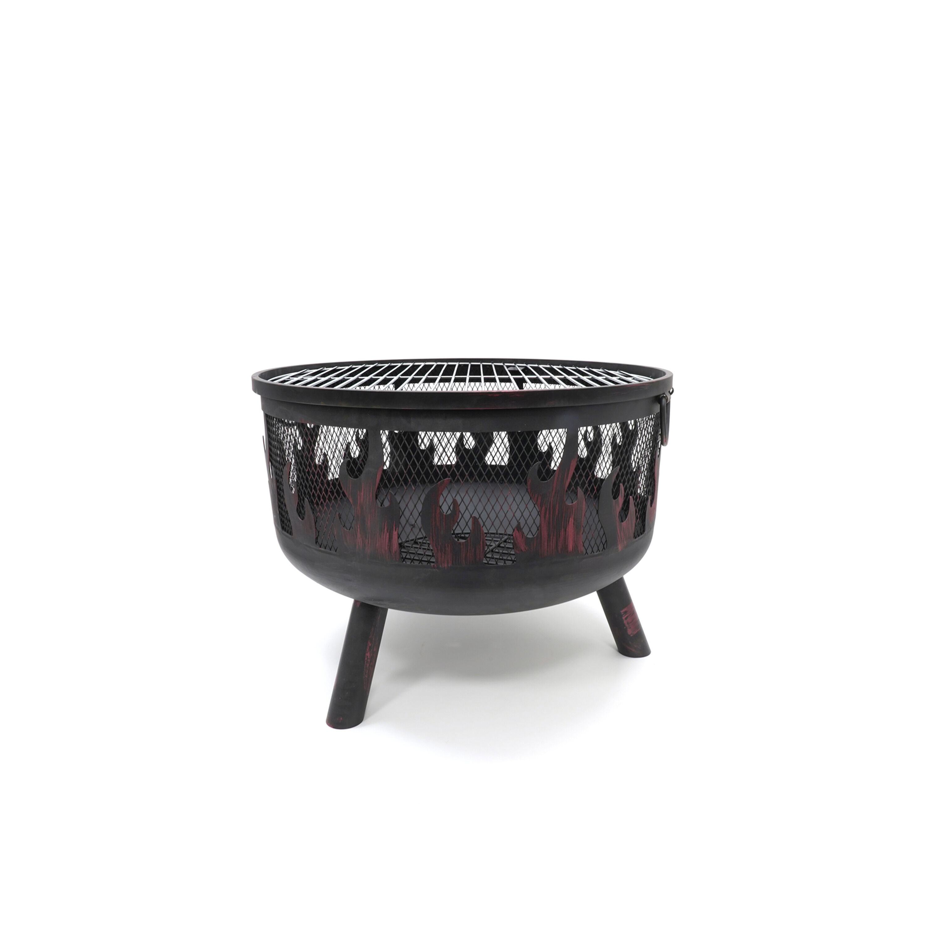 HEAT Hornset - Vuurkorf met rooster - Rond - Zwart - Staal - 60 cm
