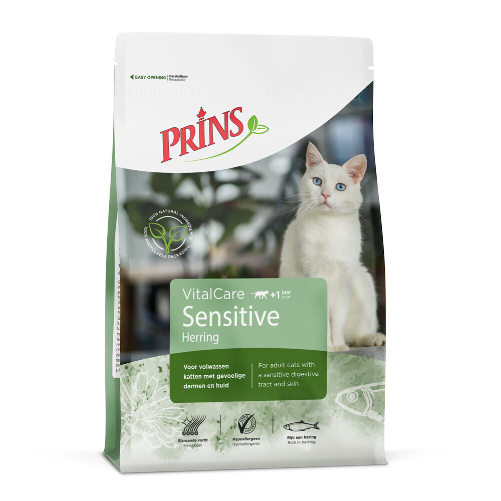 Prins VitalCare Sensitive Hypoallergic - Kattenvoer - 10 Kilogram - vis Prins VitalCare Sensitive Hypoallergic - Kattenvoer - 10 Kilogram - vis
