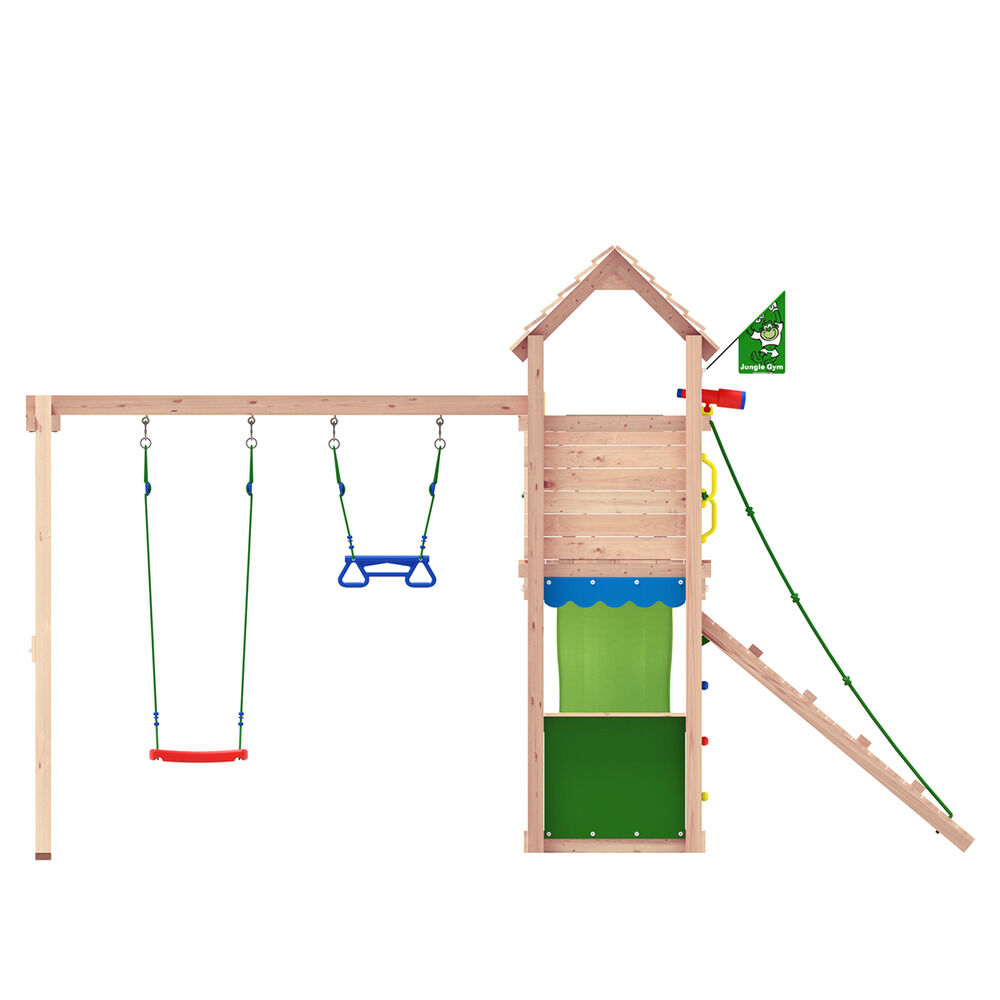 Jungle Gym Mandal Douglas - Speeltoestel - Licht groen - Douglas hout